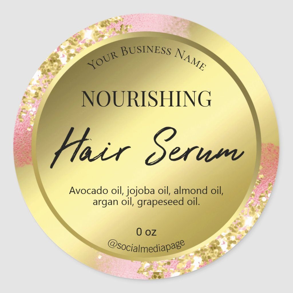 custom hair serum tags